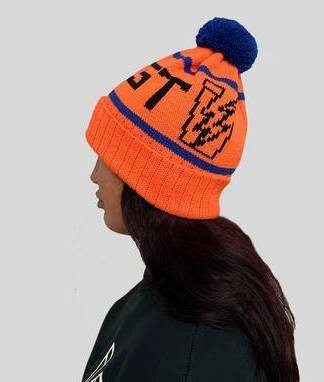 Tempest Bobble Hat (Orange/Blue)