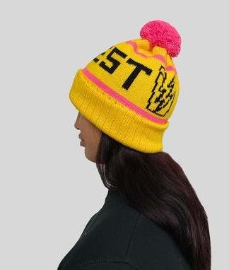 Tempest Bobble Hat (Yellow/Pink)